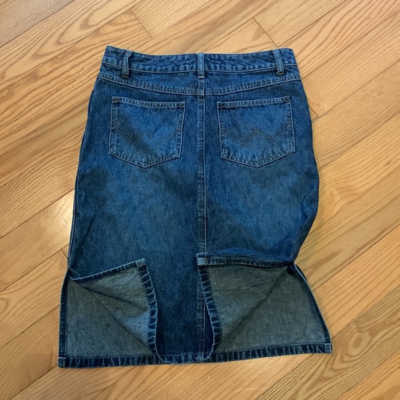 MIDI Blue Jean Skirt size 3/4 by Armour Jeans - Picture 9 of 10